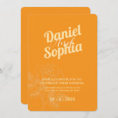 Faire-part de mariage classique (Devant / Derrière)