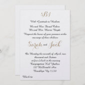 faire-part de mariage classique (Devant / Derrière)