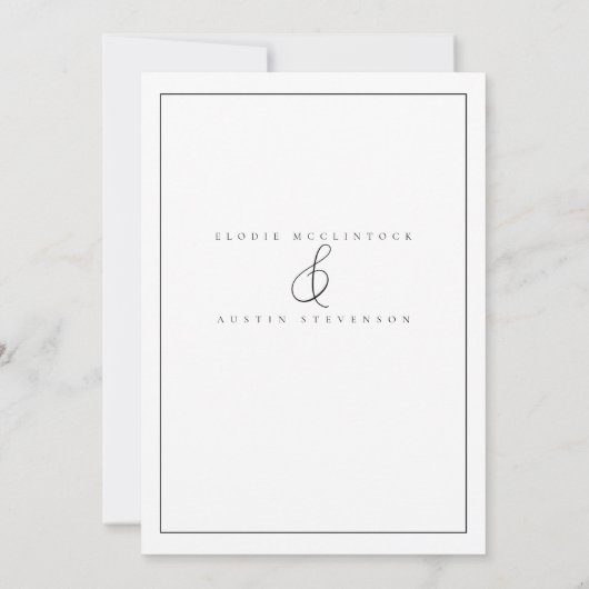 FAIRE-PART DE MARIAGE CLASSIQUE (Dos)