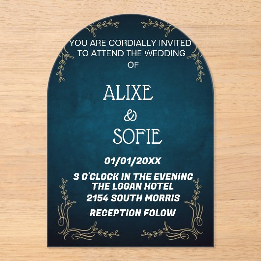 FAIRE-PART DE MARIAGE CLASSIQUE (Recto)