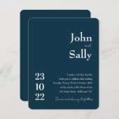 Faire-part de mariage classique (Devant / Derrière)