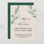 faire-part de mariage classique (Devant / Derrière)