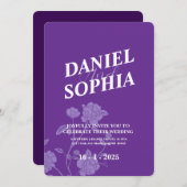 Faire-part de mariage classique (Devant / Derrière)