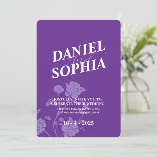 Faire-part de mariage classique (Debout devant)