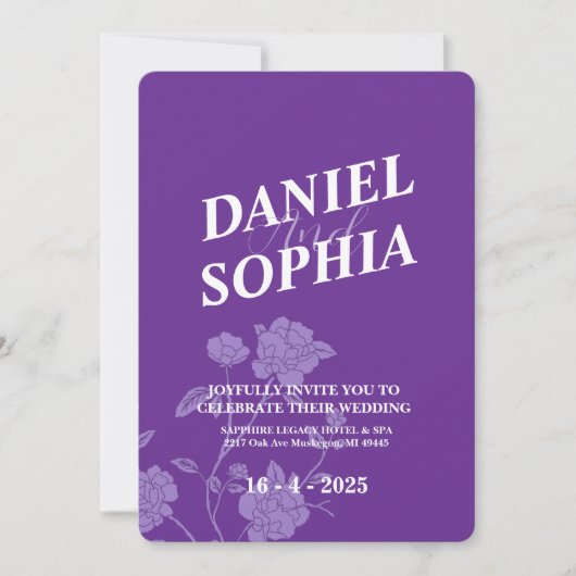 Faire-part de mariage classique (Devant)