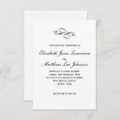 Faire-part de mariage classique (Devant / Derrière)