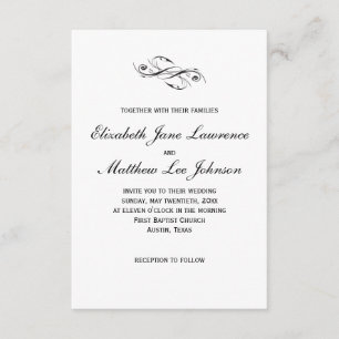 Faire-part de mariage classique