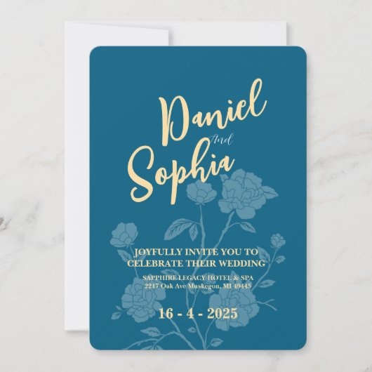 Faire-part de mariage classique (Devant)