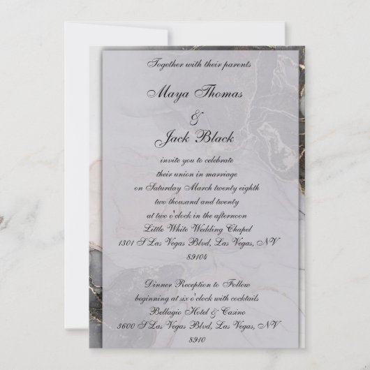 Faire-part de mariage classique (Devant)