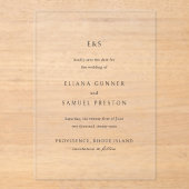 Faire-part de mariage classique à monogramme (Recto)