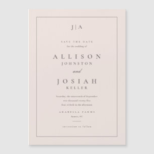 Faire-part de mariage classique à monogramme