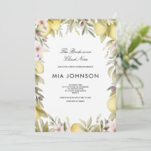Faire-part de mariage classique au citron