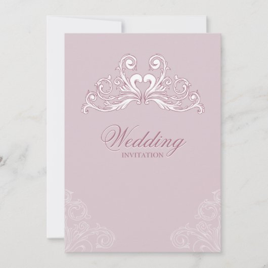 Faire-part de mariage classique baroque (Devant)