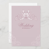 Faire-part de mariage classique baroque (Devant / Derrière)