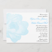 Faire-part de mariage classique Blue Peony (Devant)
