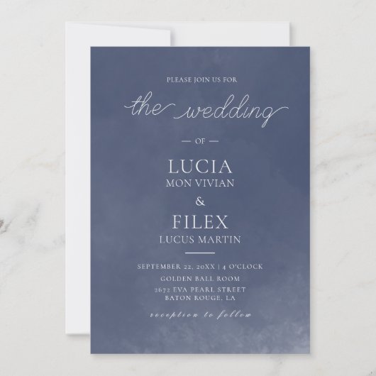 Faire-part de mariage classique classique de la ma (Devant)