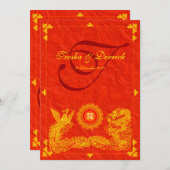 faire-part de mariage classique de Chinois de (Devant / Derrière)