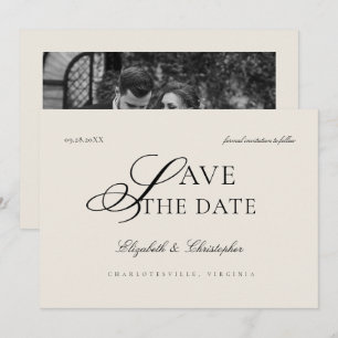 Faire-part de mariage classique de domaine de scri