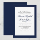 Faire-part de mariage classique de frontière de (Devant / Derrière)