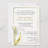 Faire-part de mariage classique de l'ivoire Calla  (Devant)