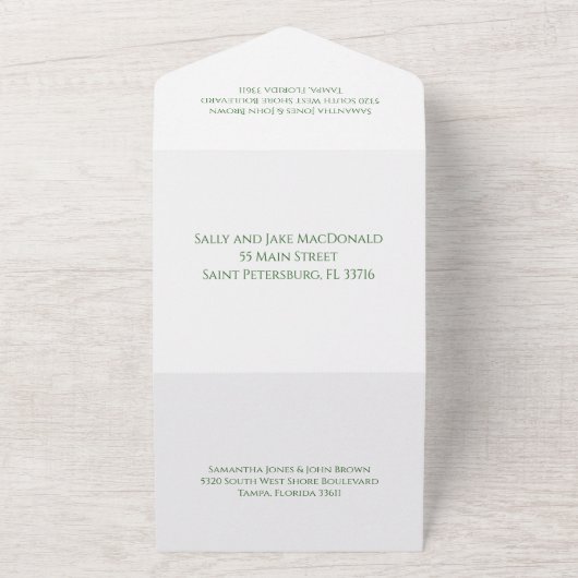 Faire-part de mariage classique et simple (Dehors)