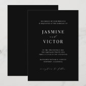 Faire-part de mariage classique Forme minimale J10 (Devant / Derrière)