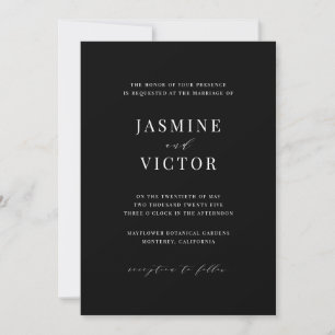 Faire-part de mariage classique Forme minimale J10