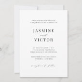Faire-part de mariage classique Forme minimale J10 (Devant)