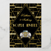 Faire-Part de Mariage Classique Gatsby Deco (Recto)
