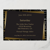 Faire-Part de Mariage Classique Gatsby Deco (Verso)