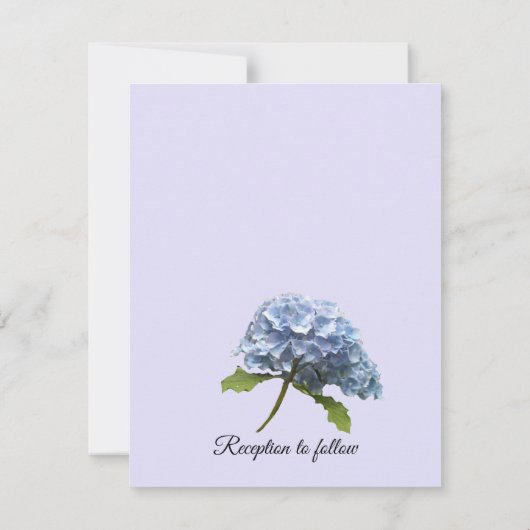 Faire-part de mariage classique Hydrangea (Dos)