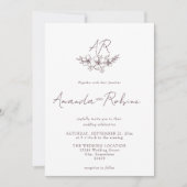 Faire-part de mariage classique minimale (Devant)