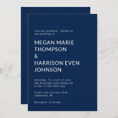 Faire-part de mariage classique minimaliste (Devant / Derrière)