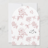 Faire-part de mariage classique moderne en arc blu (Dos)