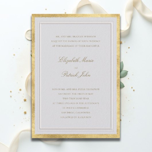 Faire-Part de Mariage Classique Moderne Formel en