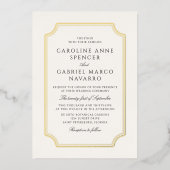 Faire-part de mariage classique nautique (Recto)