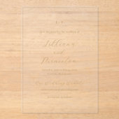 Faire-part de mariage classique neutre à monogramm (Recto)