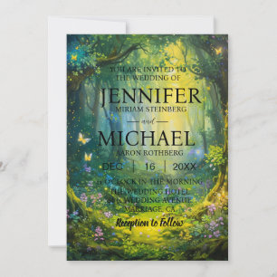 Faire-part de mariage classique Papillons