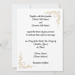 Faire-part de mariage classique personnalisable
