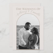 Faire-part de mariage classique personnalisé avec (Devant / Derrière)