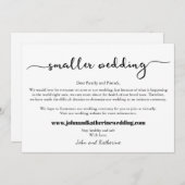 Faire-part de mariage classique réduit petite anno (Devant / Derrière)