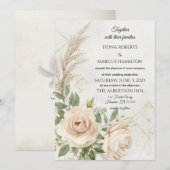 Faire-part de mariage classique Rustique Boho (Devant / Derrière)