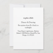 Faire-part de mariage classique simple (Dos)