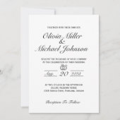 Faire-part de mariage classique simple (Devant)