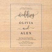 Faire-part de mariage classique simple noir et bla (Recto)