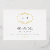 faire-part de mariage classique traditionnel or (Devant)