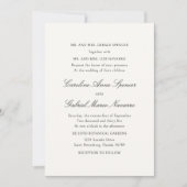 Faire-Part de Mariage Classique Traditionnel Simpl (Devant)