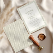 Faire-part de mariage classique vert sauge