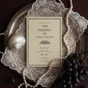 Faire-part de mariage classique vintage