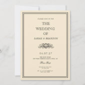 Faire-part de mariage classique vintage (Devant)